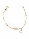 Paraxenies Kids Bracelet Chain Gold-plated from Gold-plated Silver with Stones, Crown & Heart