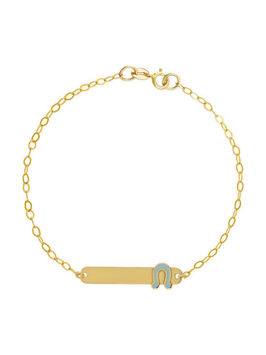 Katsigiannis Kids Bracelet ID from Gold 9K Katsigiannis Kids Bracelet ID from Gold 9K