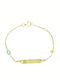 Art d or Kids Bracelet ID Art D Bracelet-identity from Gold 9K with Evil Eye & Σταυρό