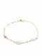Polytimo Kids Bracelet Chain Valuable from Gold 14K with Evil Eye