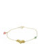 Kids Bracelet ID from Gold 9K with Heart & Evil Eye