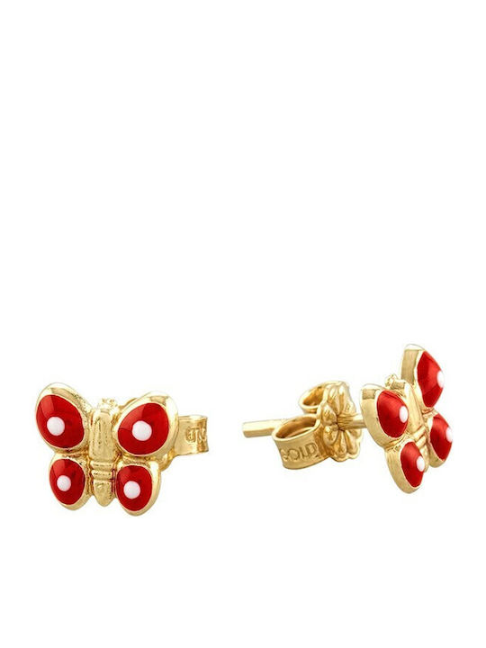 Kids Earrings Gold 14K for Girls Verorama Skp-010