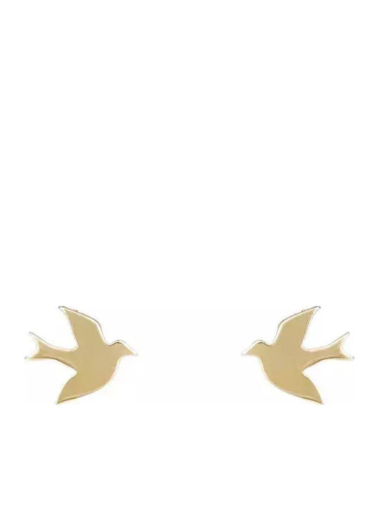 Kids Gold Earrings K14 Swallow 036057 036057 Gold 14 Carats