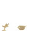 Kids Earrings 14K Leaf Bird 036055 036055 Gold 14 Carats