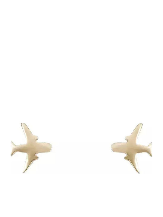 Handmade Kids Earrings Studs from Gold 9K