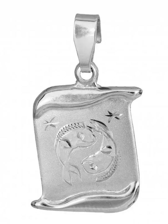 Kids Pendant Zodiac Sign Pisces White Gold 14K 034866 034866 Gold 14 Carats