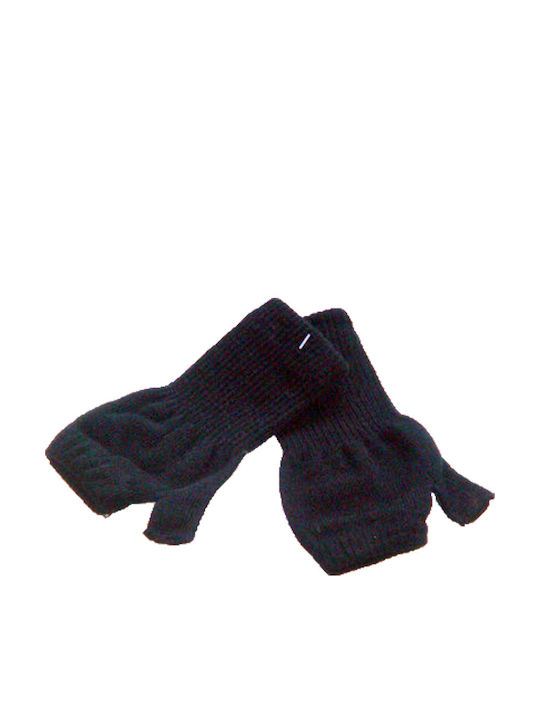 Brims and Trims Kinderhandschuhe Fingerlos Schwarz Damen Jugendlich