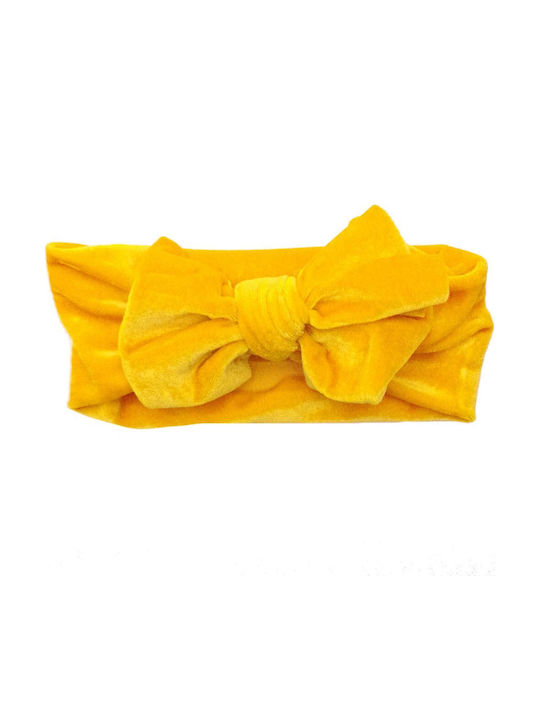 Kids' Baby Velvet Hair Ribbon Bow Yellow