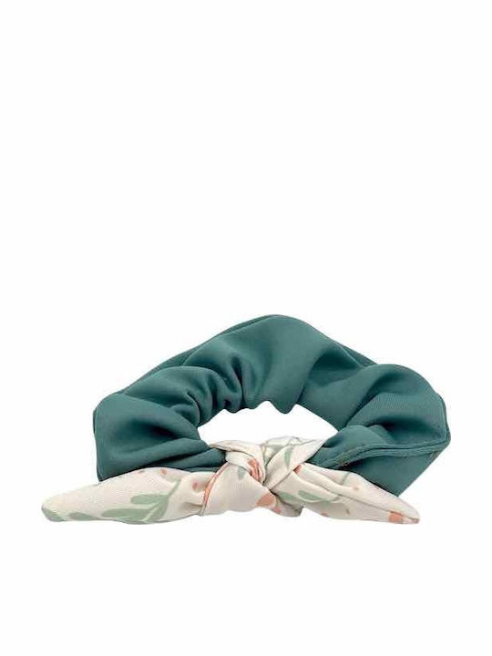 Χειροποίητο Scrunchie Πετρόλ "scrflo0010"