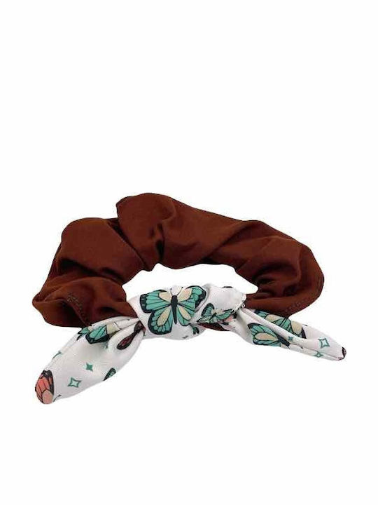 Χειροποίητο Scrunchie Καφέ "scrgir0015"