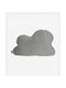 Decorative Velvet Pillow Grey Cloudy