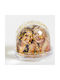 Kinderzimmer Dekorationsaccessoires Schneeball Goldene Sterne Fotografie Vorne & Hinten 9x9cm
