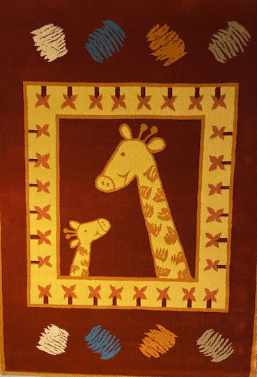 Kids Rug 1.33x1.90 Oriento Play 58 Red Color