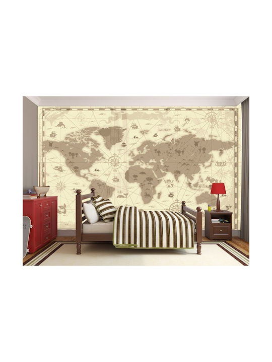 Wallpapere Pentru Copii Hârtie Hărți Cu Punzi Embosat 150x270cm