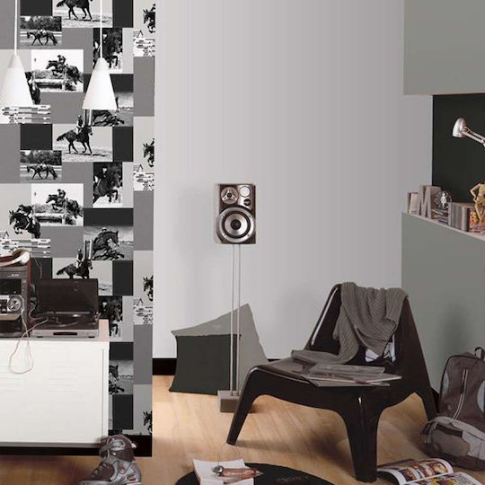 Wallpapere Pentru Copii Magnifique Ugepa 75509 53x1005cm Alb-Negru New Plan