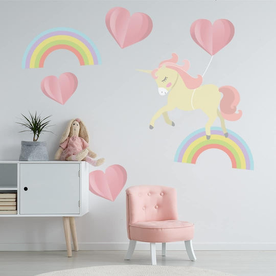 Rainbow Unicorn Wall Sticker 130x87cm