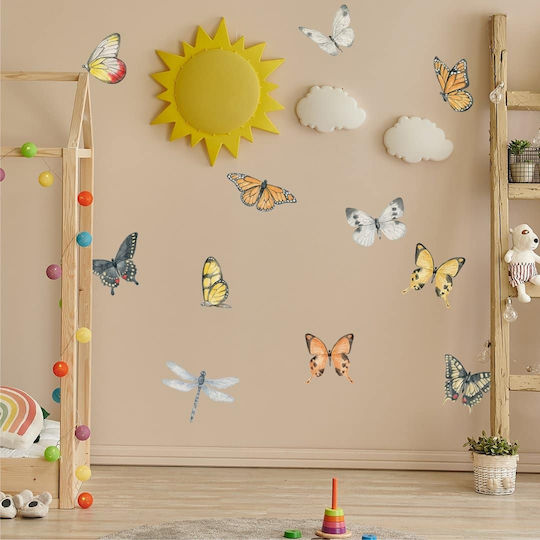 Kinder Wandsticker Set Schmetterlinge Libelle 100x100cm