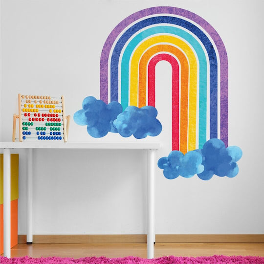 Kinder Wandsticker Regenbogen Wolken 70x60cm