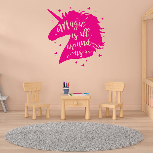 Wandsticker Magic Einhorn Fuchsia 33 Schattierungen 60x57cm