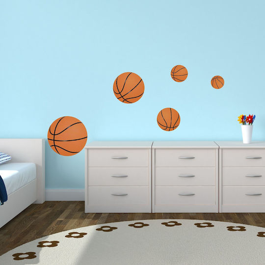 Kinder Wandsticker Basketball Bälle