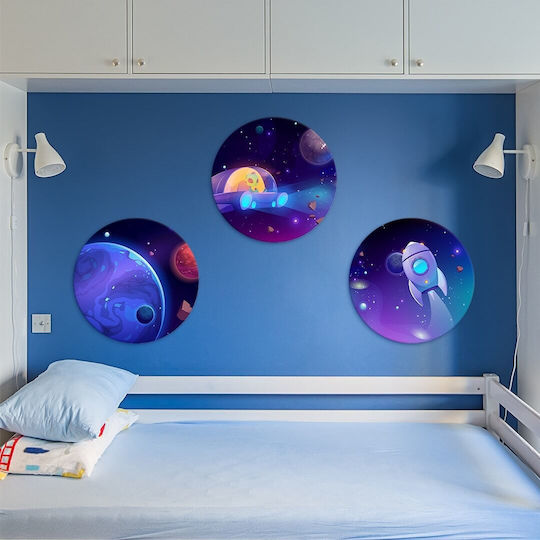 Сферичен Панел Pvc Външна Галактика 30x30см 3 Детски табла