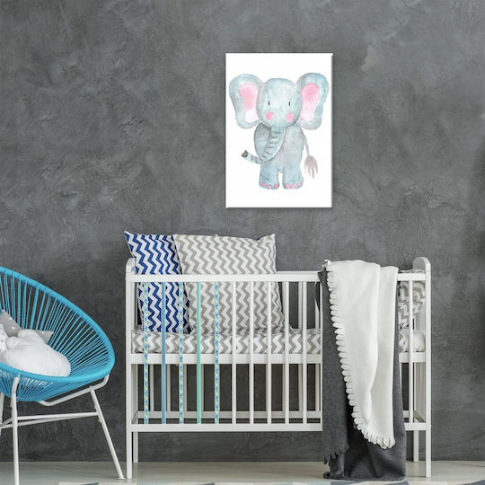 Kinder Wandkunst Leinwand Elefant 30x20cm