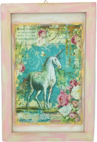 Handmade Wooden Framed Unicorn