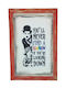 Handgemalter Hölzernes Gerahmter Charlie Chaplin Kinder Wandkunst