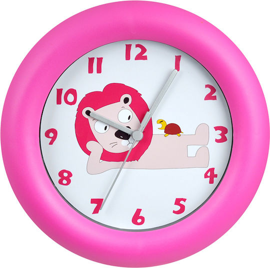 Kinder Wanduhren Kunststoff Fuchsia 30cm Sinialo 37-74-eg690971