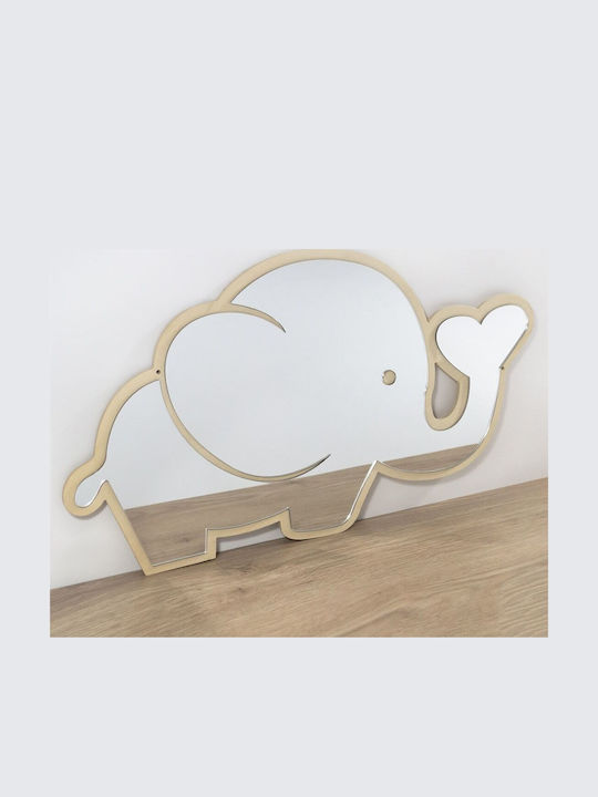 Kids Mirror Elephant Head Heart Plexiglass Silver Gift Packaging for Boys