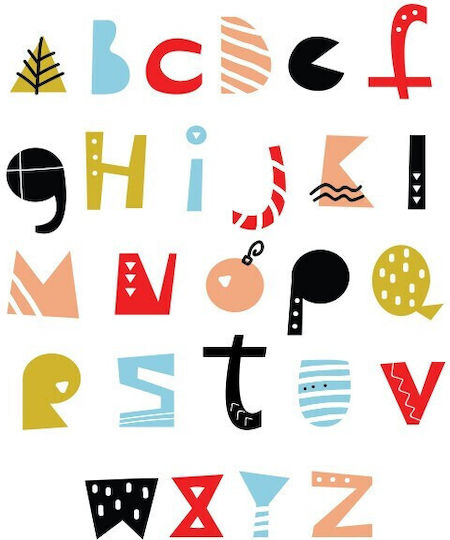 Poster Posters Colorful English Alphabet Paper 15x20cm