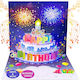 Geburtstagskarte Spielende Melodie Licht LED Kuchen Auspusten Kerze Magie