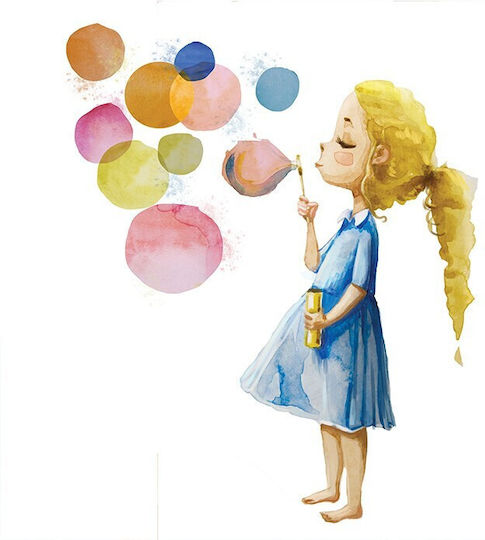 Girls Poster Bubble Making Paper 40x40cm
