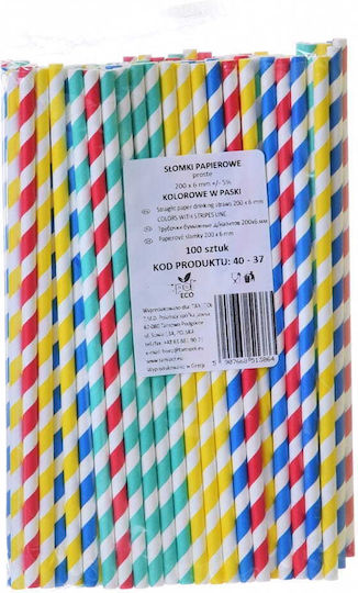 Dicke Bunte Gestreifte Papiertropfen 200x8mm 100 Stück