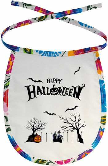 Happy Halloween Cemetery Σαλιάρα Μωρού Αλέκιαστη Κορδόνι Χρωματιστή