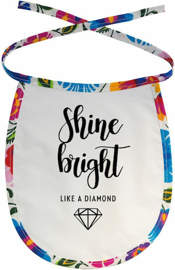 Bright Shine Like A Diamond Σαλιάρα Μωρού Αλέκιαστη Κορδόνι Χρωματιστή