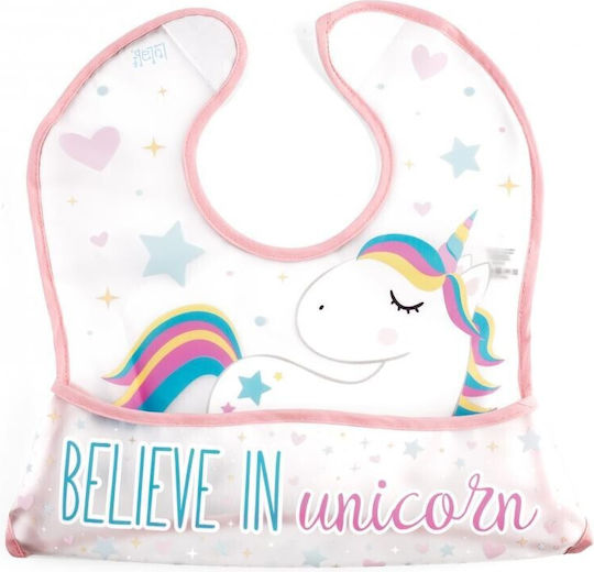 Lulabi Baby Bib Food Peva with Pocket Unicorn