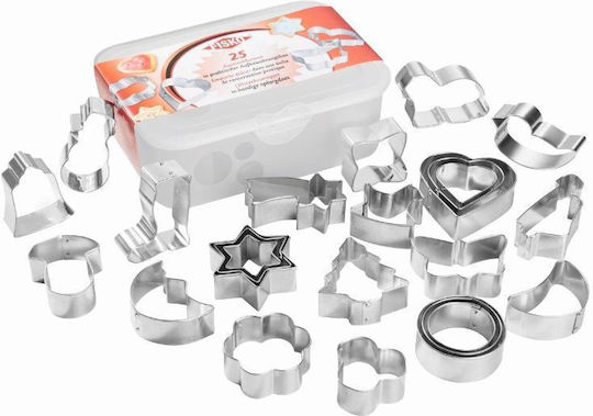 Fisko Set 25 Bucăți Decupatoare pentru Patiserie din Oțel Inoxidabil 801921 801921