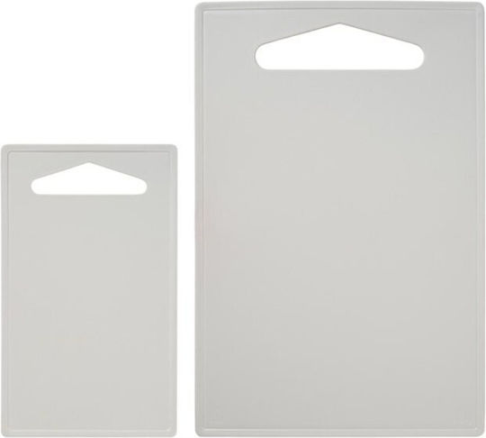 Rectangular Plastic Chopping Board Set Gray
