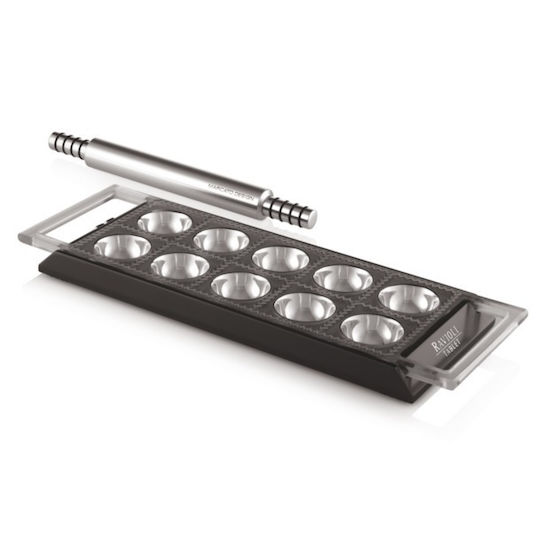 Marcato Metal Kitchen Rolling Pin Set with Baking Mold 34cm Diameter12.5cm 2pcs