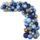 Balloon Garland Navy Blue Blue Gold Set 133pcs Balloons Tape