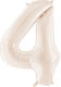 Foil Balloon Number "4" 86cm Light Beige
