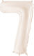 Foil Balloon Number "7" 86cm Light Beige