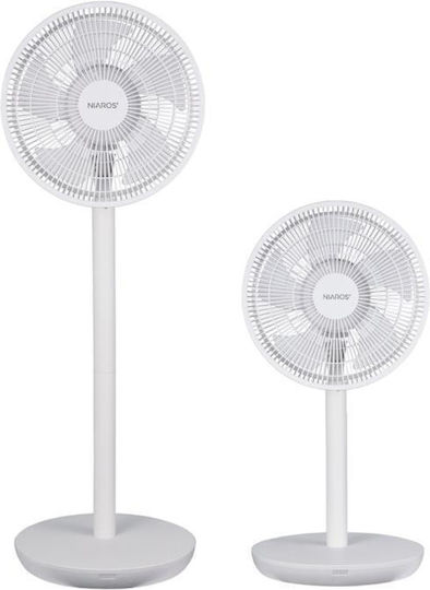 Niaros Puncha Πολυμορφικός Ανεμιστήρας 35W Διαμέτρου 34cm Λευκός
