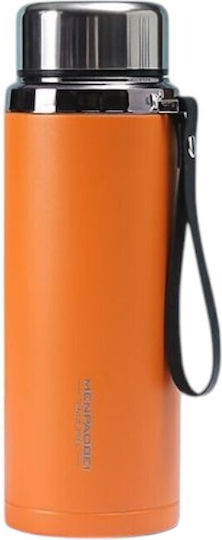 Bottle Thermos Stainless Steel / Plastic 800ml Orange