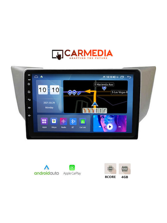 Carmedia Car Audio System for Lexus RX 2003-2008 (Bluetooth/USB/WiFi/GPS/Apple-Carplay/Android-Auto) with Touch Screen 9"