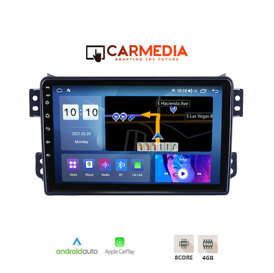 Carmedia Car Audio System for Opel Agila Suzuki Splash 2008 (Bluetooth/USB/WiFi/GPS/Apple-Carplay/Android-Auto) with Touch Screen 9"