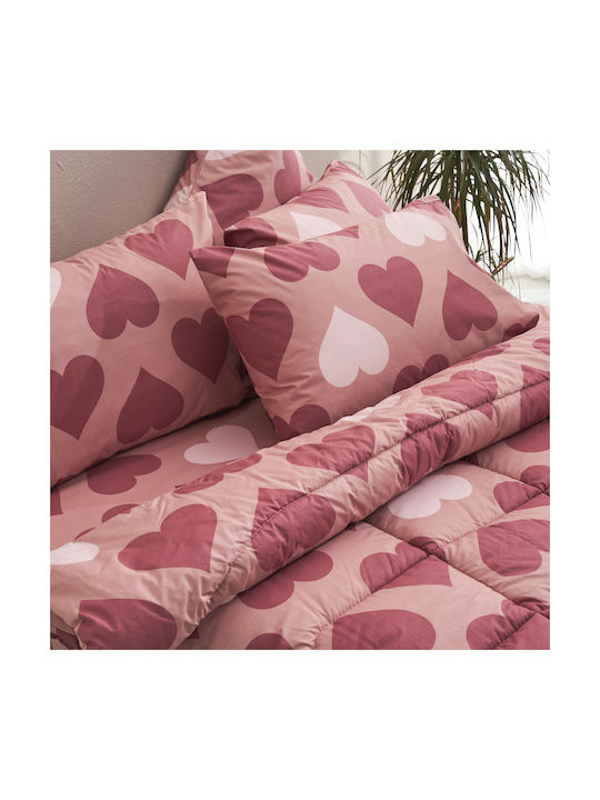 Charalambidis Textiles Сет Калъфки за Възглавници Червено 52x72см.