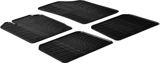 Auto Gs Set of Front and Rear Mats 4pcs for Renault Thalia / Clio 1998-2005 Black