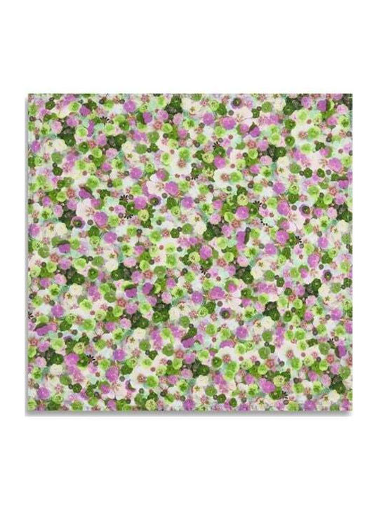 Τραπεζομάντηλο Λινό Σετ 4τμχ Πετσέτες Purple/pink/green 50x50εκ.